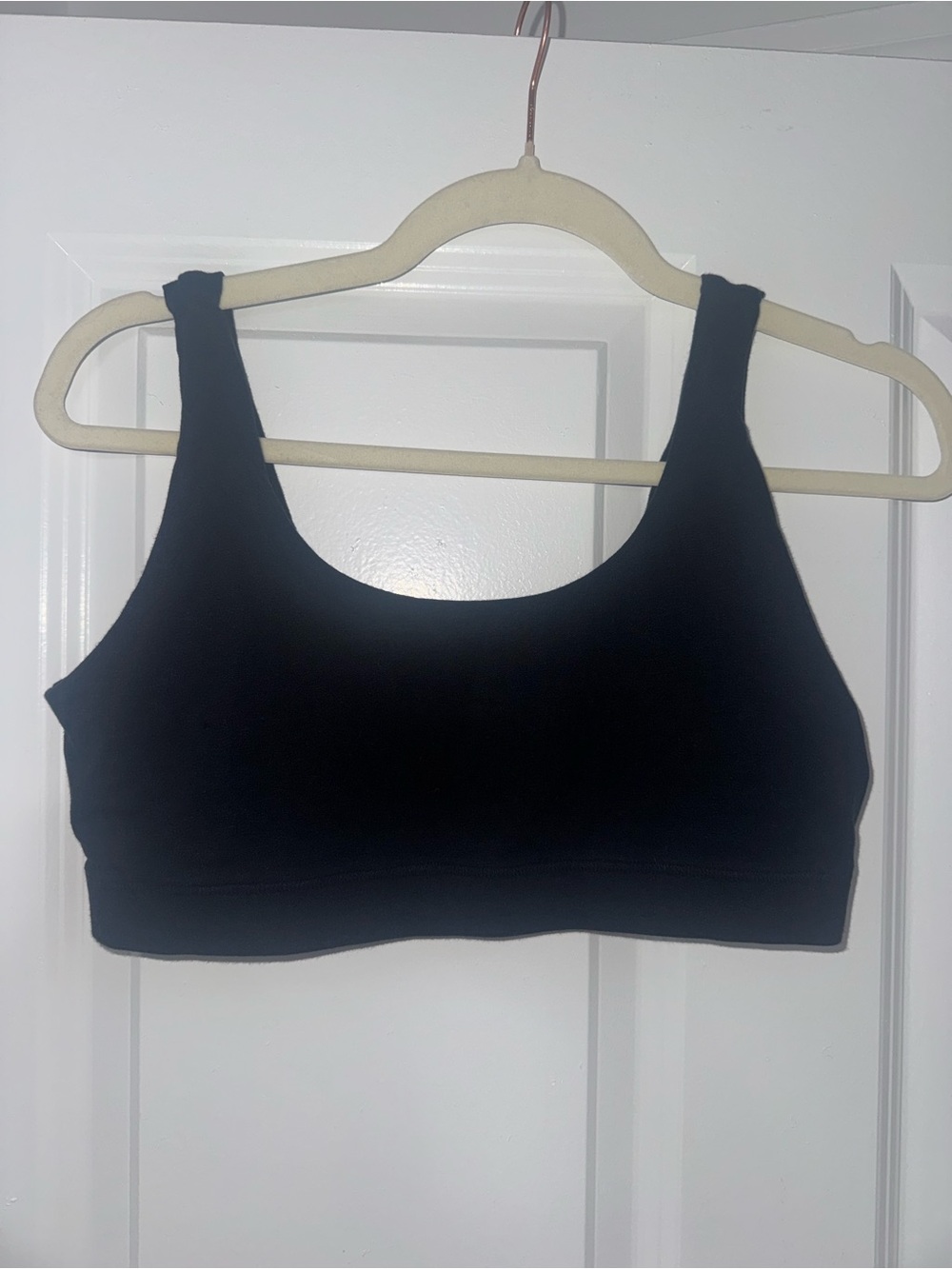 Quince Black Scoop Neck Wireless Bralette - Women Intimates